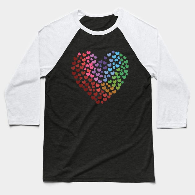 Valentines Day Gift - Candy Hearts Baseball T-Shirt by AnimeVision